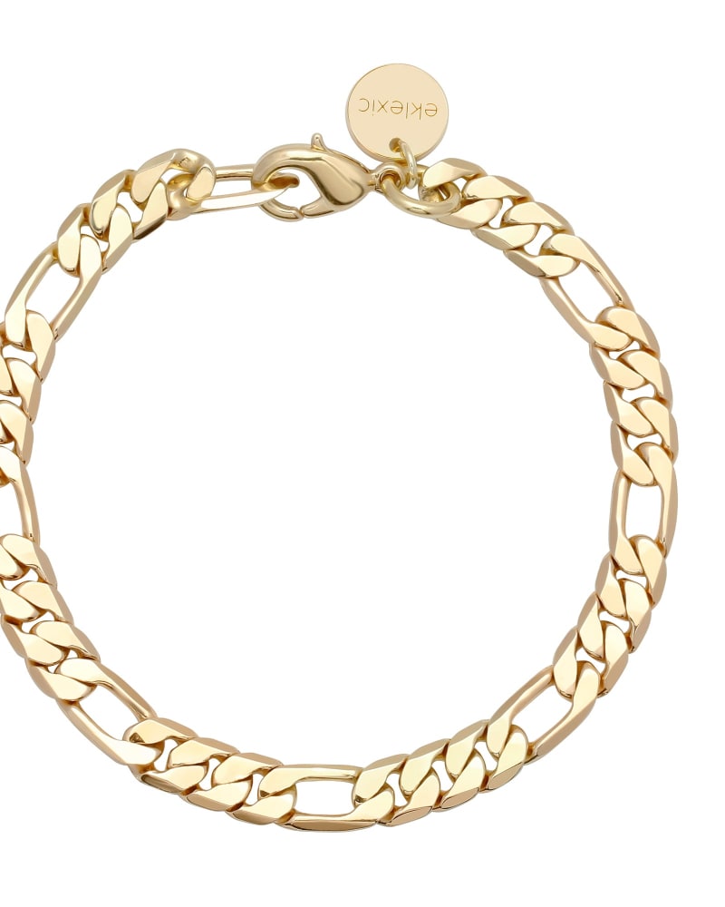 Front of a size 10" Baby Axel Anklet 10" Gold in Gold by Eklexic. | dia_product_style_image_id:275153